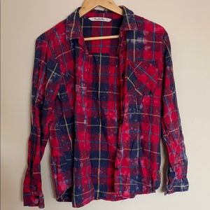 Bleach Distressed Flannel